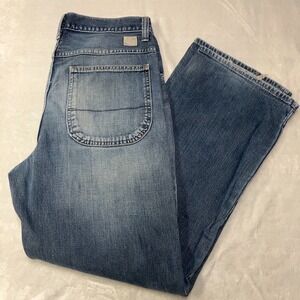 Vintage GAP Worker Jeans Men's 34x32 Blue Faded Wide Leg Baggy Skater 90s Y2K